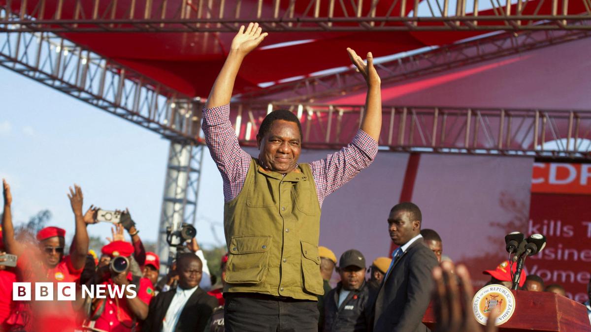 Zambia's president wins second term with 60% of the vote