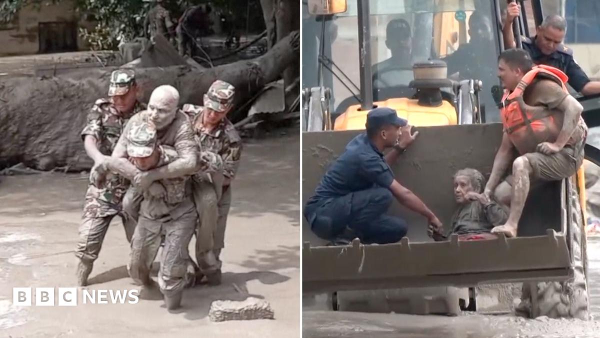 People pulled from mud in Nepal after deadly flash floods