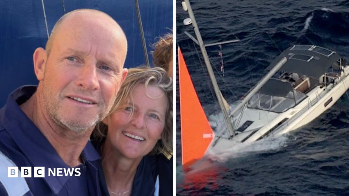 Couple describes relief at rescue after whale destroys their yacht