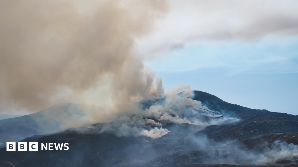 Wildfire spotted from space as helicopter brought in to tackle blaze