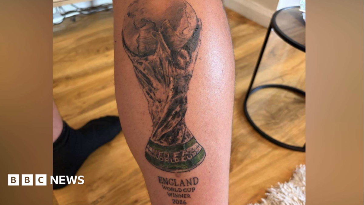 Fan may get 'only joking' added to England World Cup winners tattoo after defeat