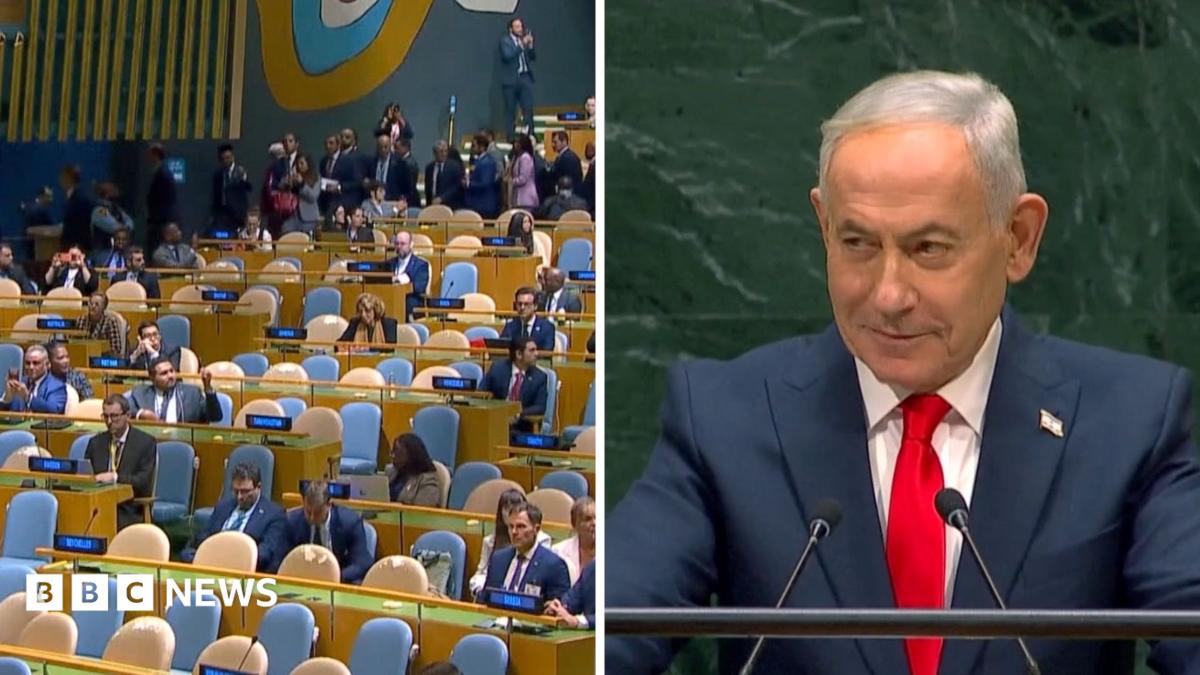 Watch: UN delegates walk out of Netanyahu speech