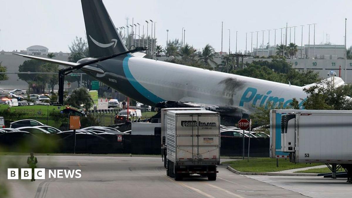 Five dead after Amazon cargo plane crashes at Miami airport