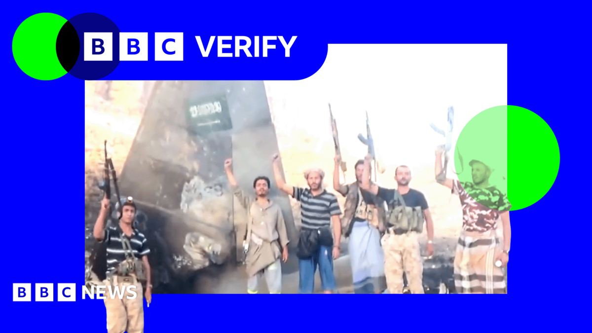 Verified video shows wreckage of Saudi fighter jet shot down over Yemen