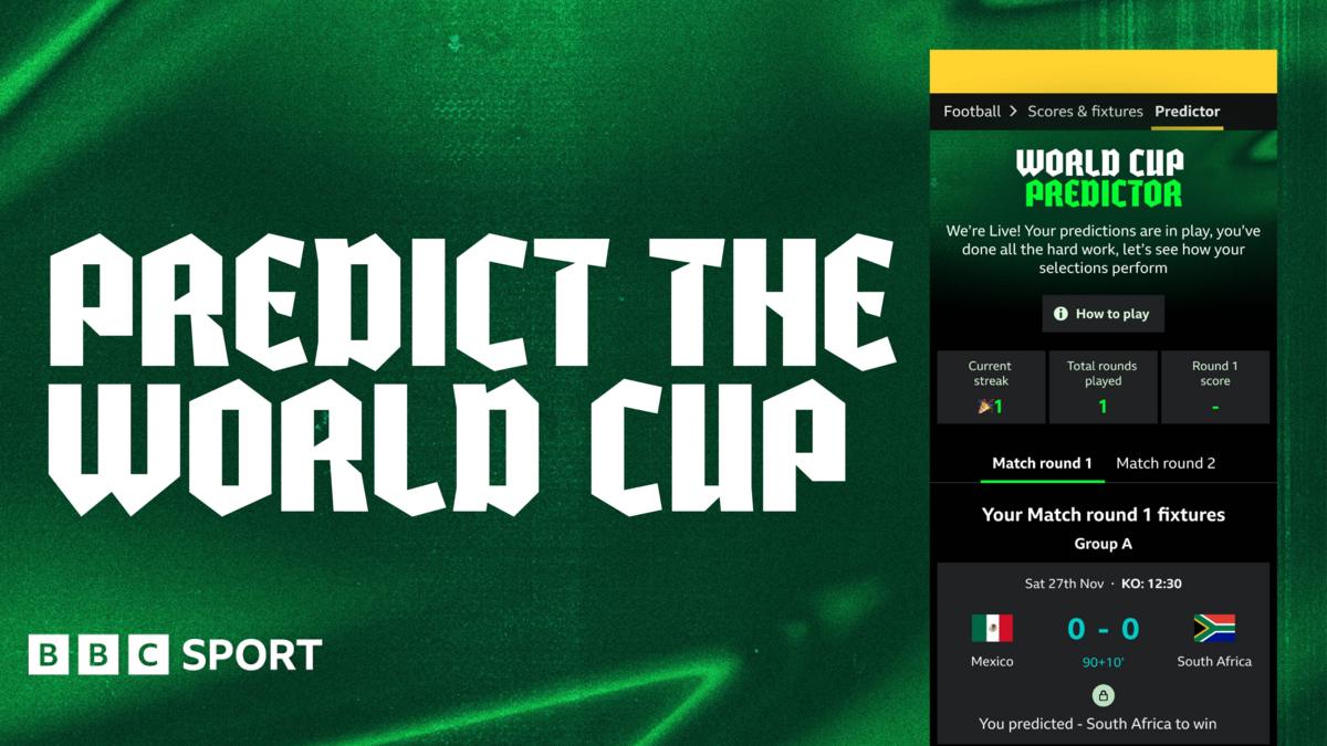 Play BBC Sport's new World Cup predictor game