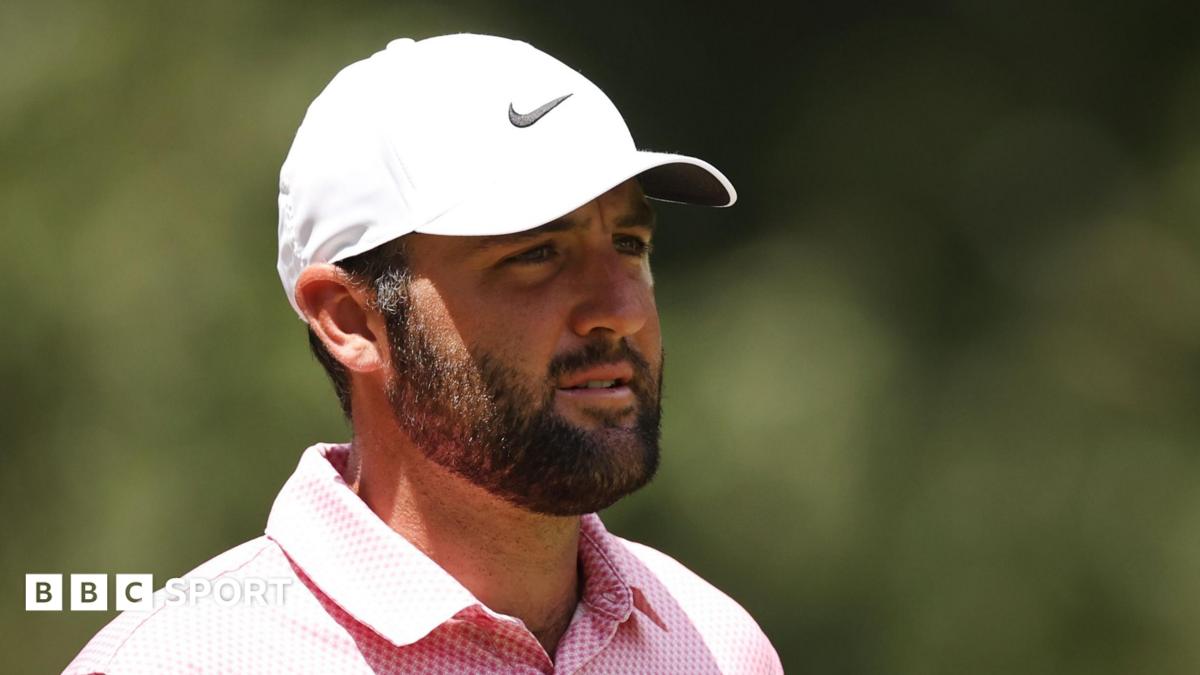 Scheffler equals course record to lead first play-off event