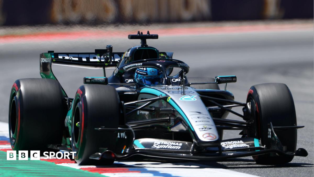 Russell fastest in Barcelona first practice