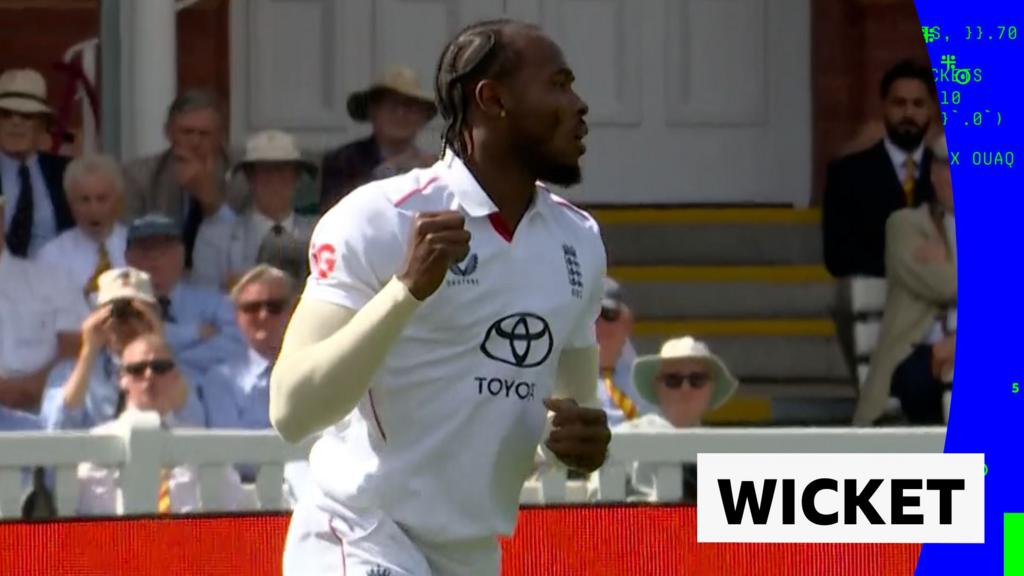 England get early breakthrough as Archer removes Masood