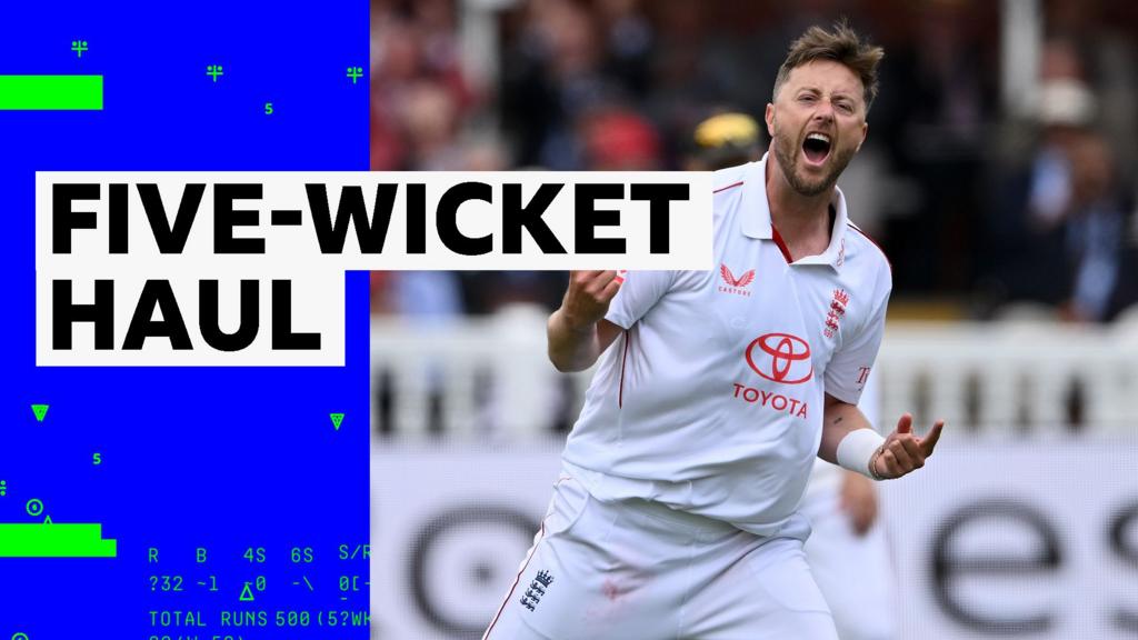 Robinson takes five wickets on Test return