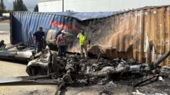 Photos show charred wreckage from deadly crash of news helicopter in LA