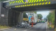 'Britain's most bashed' bridge hit twice in two days
