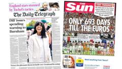 The Papers: 'Spending warning to Burnham' and 'Only 693 days till Euros'
