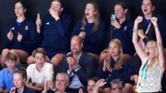 William and Kate bring children to Commonwealth Games netball semi-finals