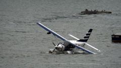 Eight rescued from seaplane that made 'hard landing' in New York's East River