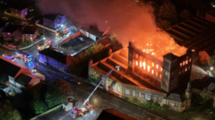 Major fire at derelict Peaky Blinders mill