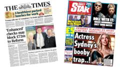 The Papers: Reform donors 'could face enhanced checks' and 'Sydney Sweeney blasted'