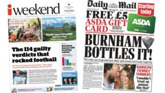 'Verdicts that rocked football' and 'Burnham bottles it'