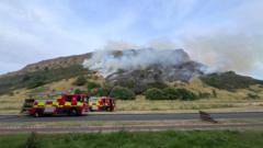 Fire crews battling blaze on Arthur’s Seat in Edinburgh