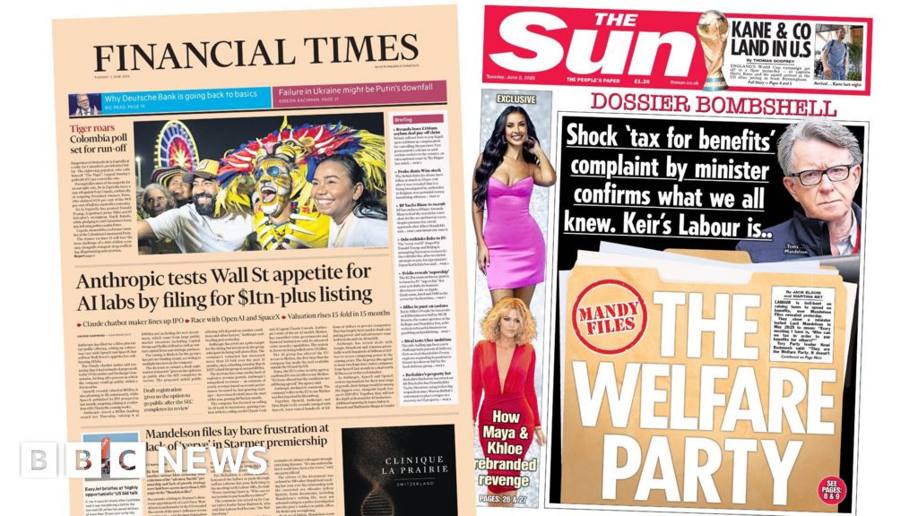 The Papers: 'Mandelson files lay bare frustration' and 'The welfare party'