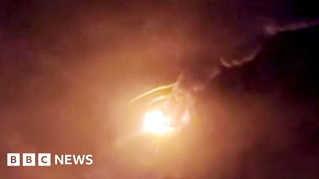 Moment Chinese rocket explodes after lift-off