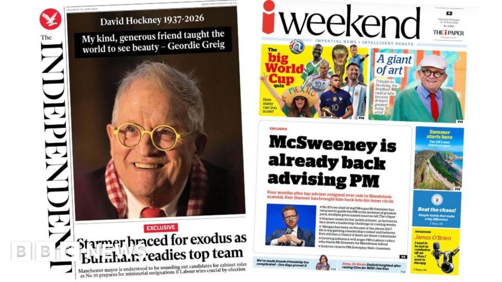 The Papers: 'Starmer braced for exodus' and 'Giant of art'