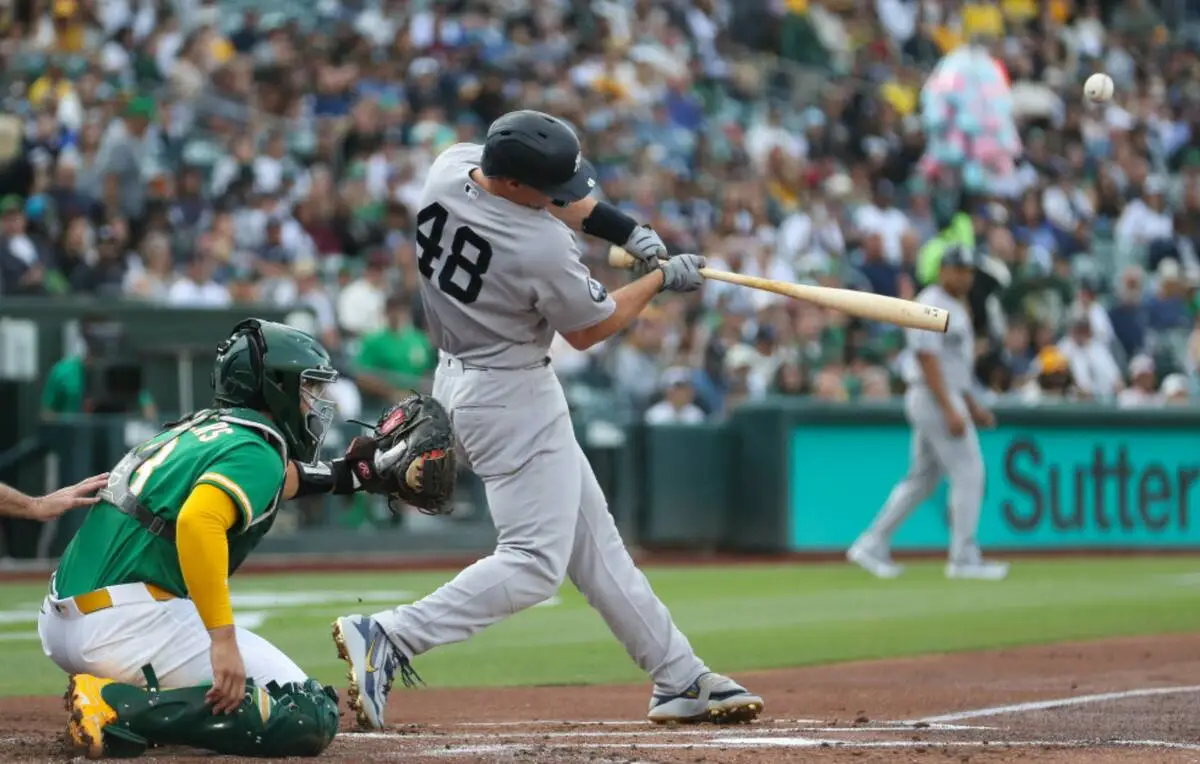 Paul Goldschmidt hits a 3-run homer as Yankees beat A’s 8-2