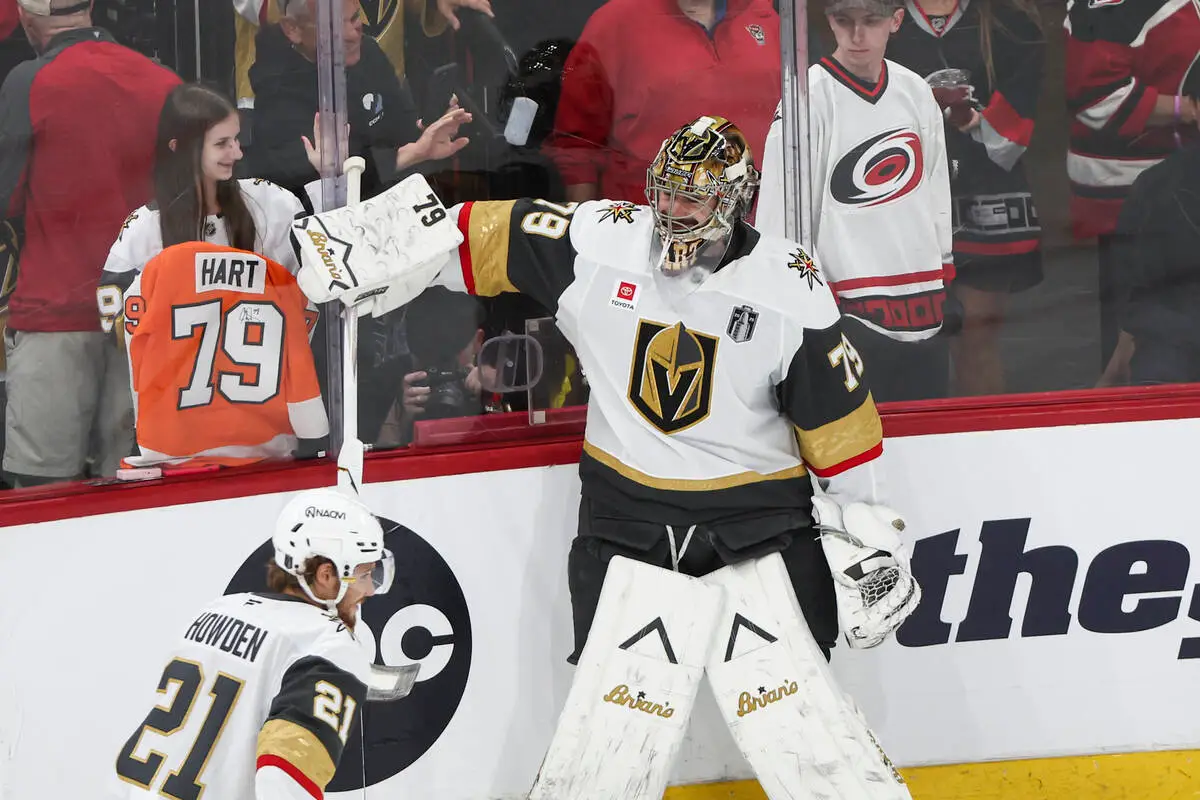 Knights notebook: Carter Hart heckled by Hurricanes fans during Game 1
