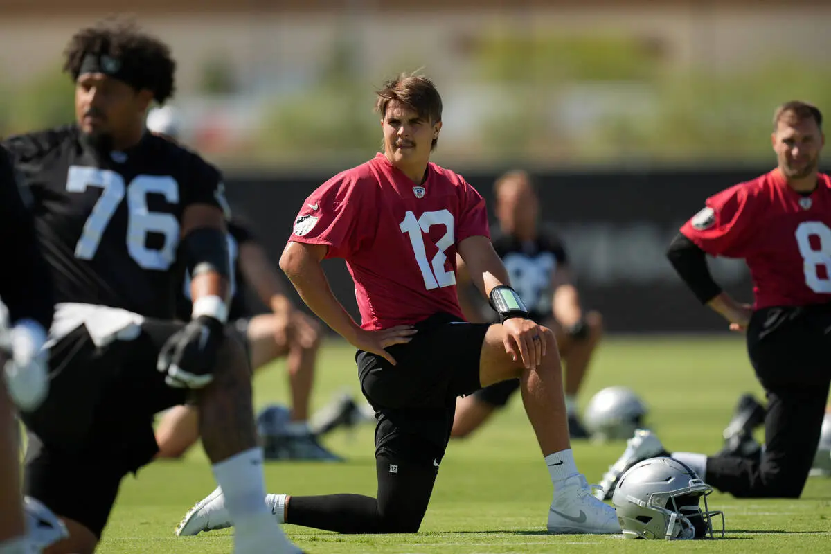 Ever-steady Aidan O’Connell relishes competing with Raiders QBs