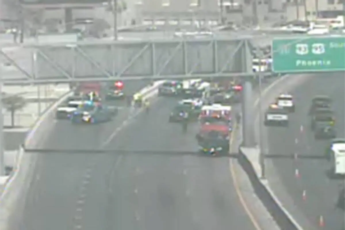 Officer-involved shooting closes northbound Interstate 11 in downtown Las Vegas