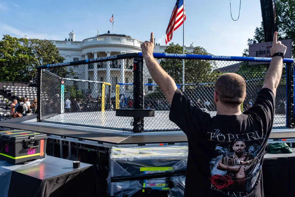 UFC shows off $60M temporary venue on White House South Lawn