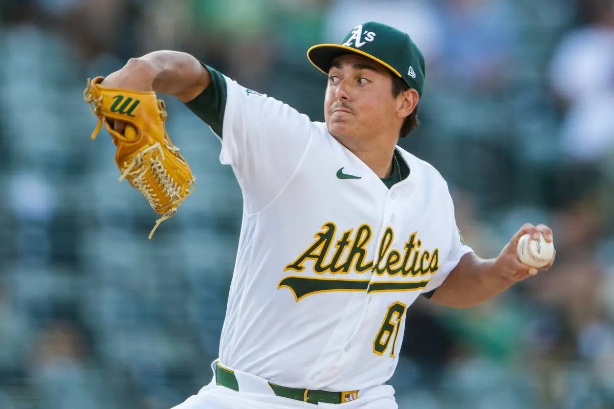 Gage Jump spins gem and Athletics score early to beat Angels 5-0