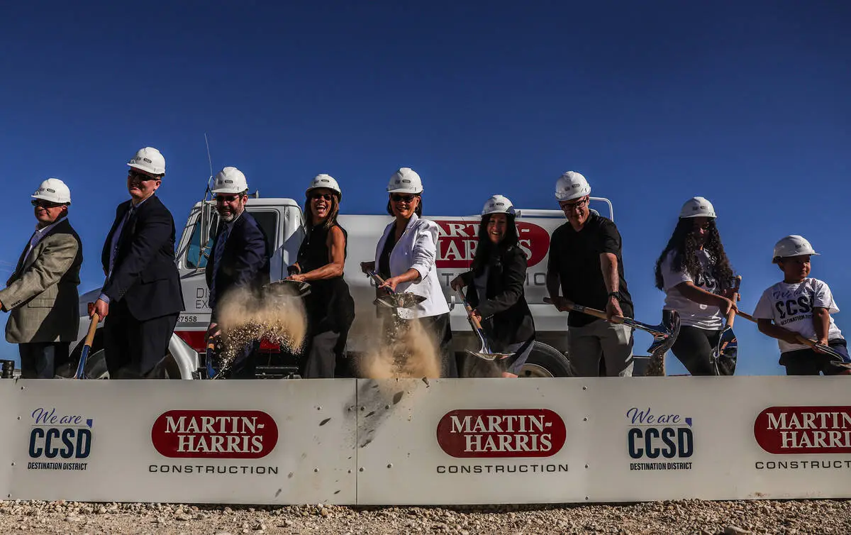 ‘I already feel the energy’: CCSD breaks ground at Skye Canyon Elementary site