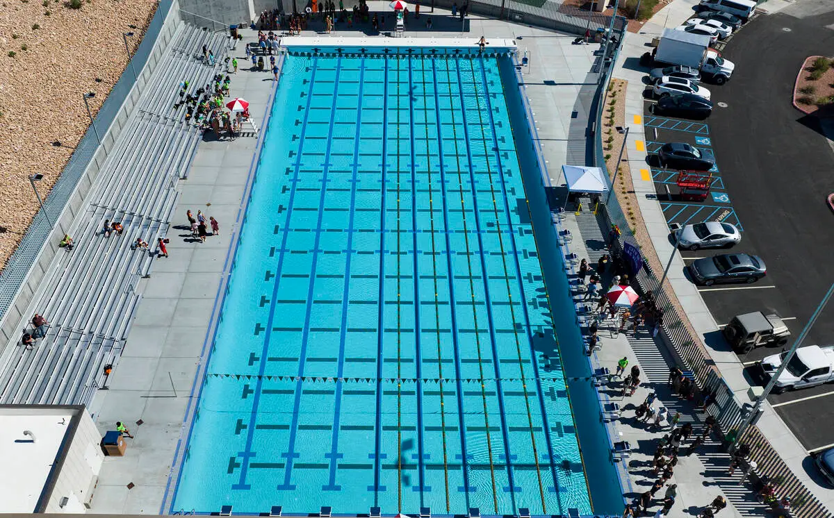‘It is sparkling:’ Las Vegas inaugurates new Olympic-sized pool in Summerlin
