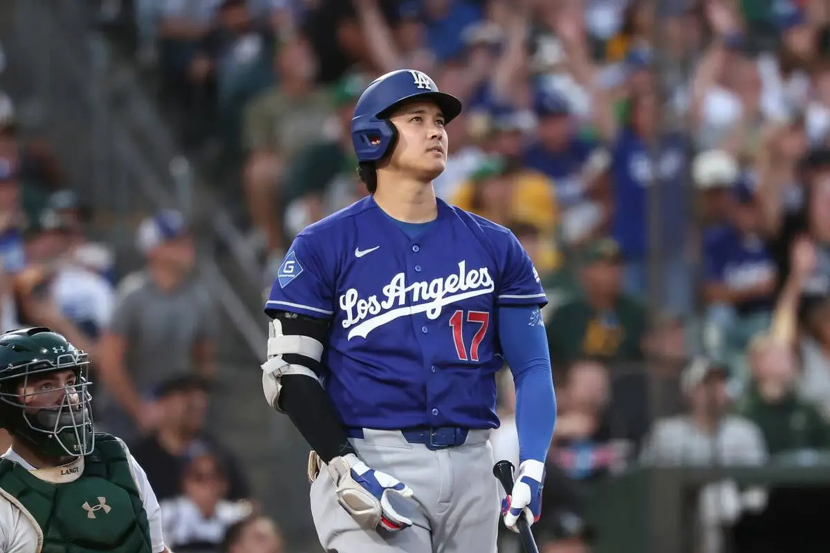 Ohtani homers to lead Dodgers’ onslaught over A’s