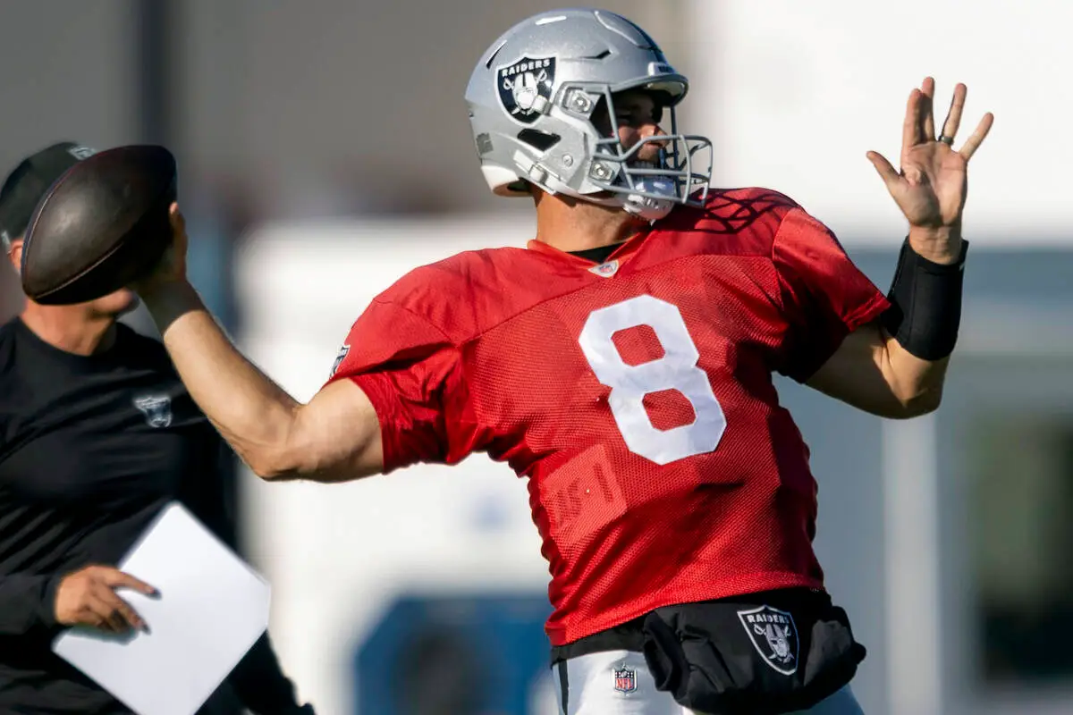 Raiders’ Kirk Cousins handles 1st-team reps as Maxx Crosby disrupts on defense