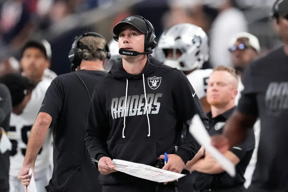 Raiders coach Klint Kubiak to address media after practice