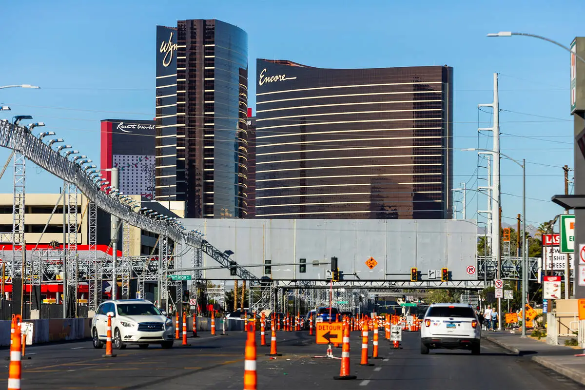 F1 track work begins next week, bringing Strip-area lane closures
