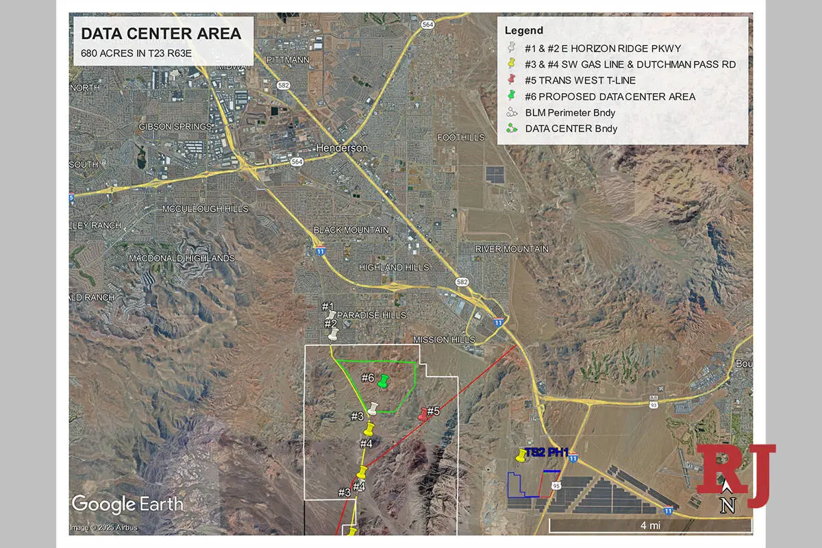 Developer pulls out of hyperscale data center, natural gas plant proposed on BLM land in Henderson
