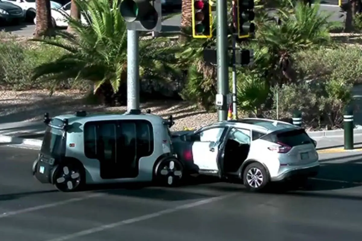 Zoox autonomous vehicle involved in crash on Las Vegas Strip