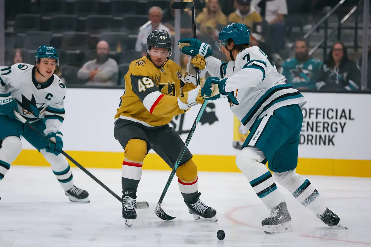 Golden Knights wrap up preseason with home loss to Sharks