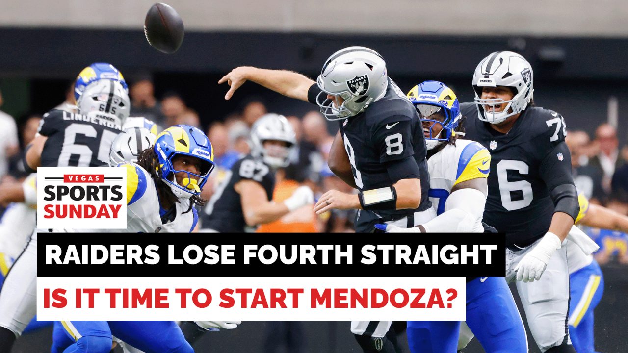 Vegas Sports Sunday: Raiders lose 4th straight. Is it time to start Mendoza?