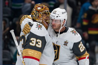 Adin Hill repays Golden Knights after goal, shuts down Canucks