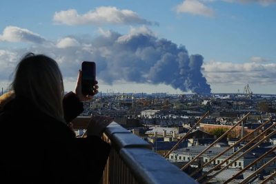 Ukraine launches more than 1,000 drones at Russia; St. Petersburg oil facilities ablaze