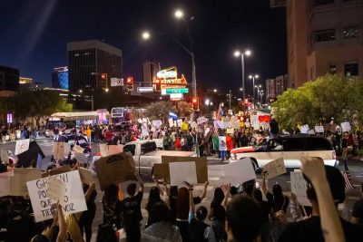 Judge weighs injunction request by protestor suing Las Vegas police